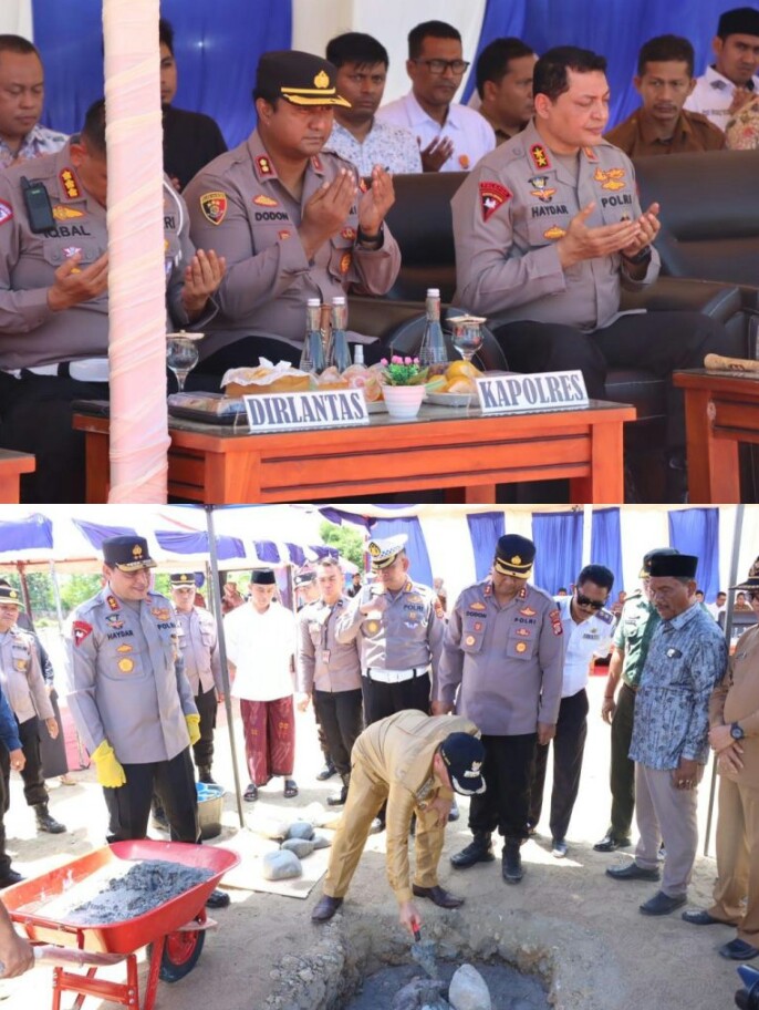 Kapolda Aceh Lakukan Peletakan Batu Pertama Pertanda Dimulainya